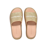 bebe Ploffy Women Slide-23215-ShinyGold Glitter