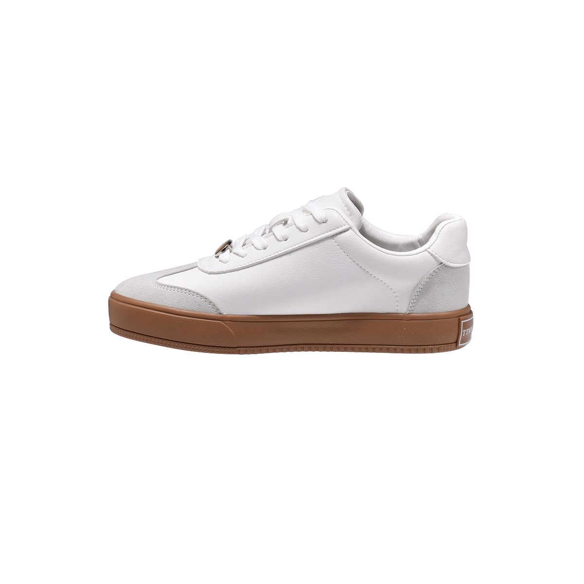 TTWN Bear Low-Top Off-White Stripe Design Casual Shoes
