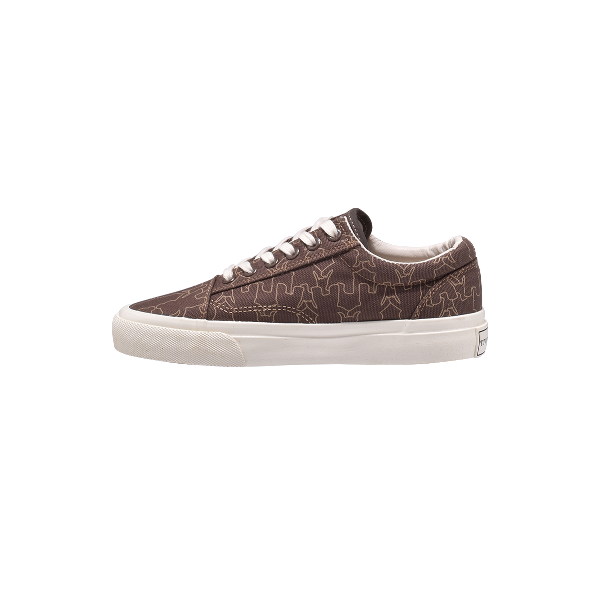 TTWN Bear Low-Top Brown Bear Pattern Canvas Bear Pattern Shoes