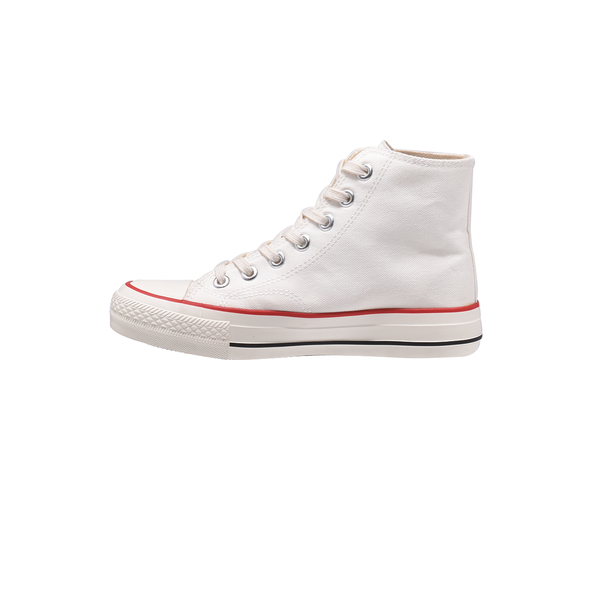 TTWN Bear High-Top White Canvas Embroidered Bear Shoes