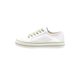 TTWN BEAR Low-Top White Canvas Green TTWN Lettering / Bear Shoes