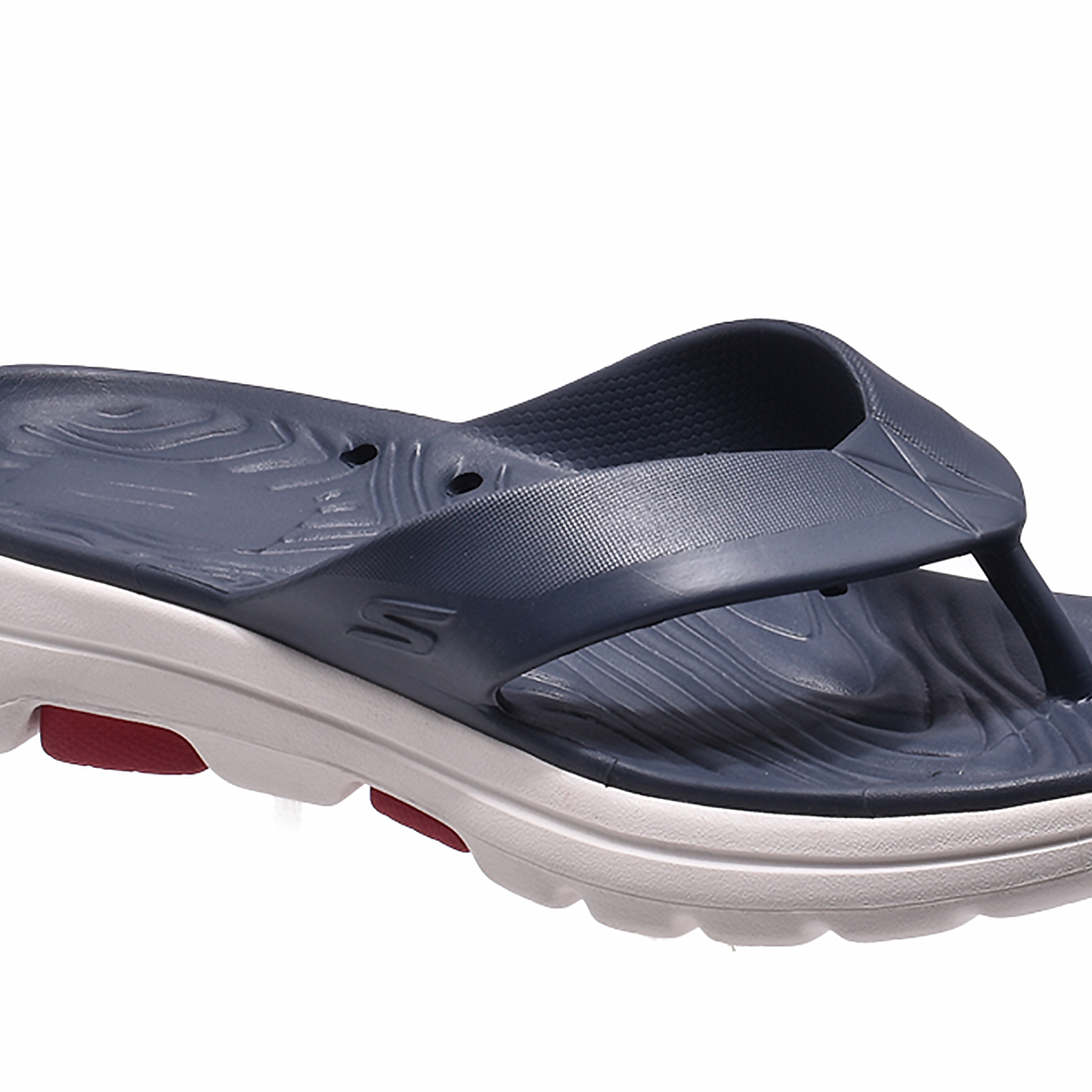Skechers Foamies Go Walk Flip Flop 243024-Black White Red OK