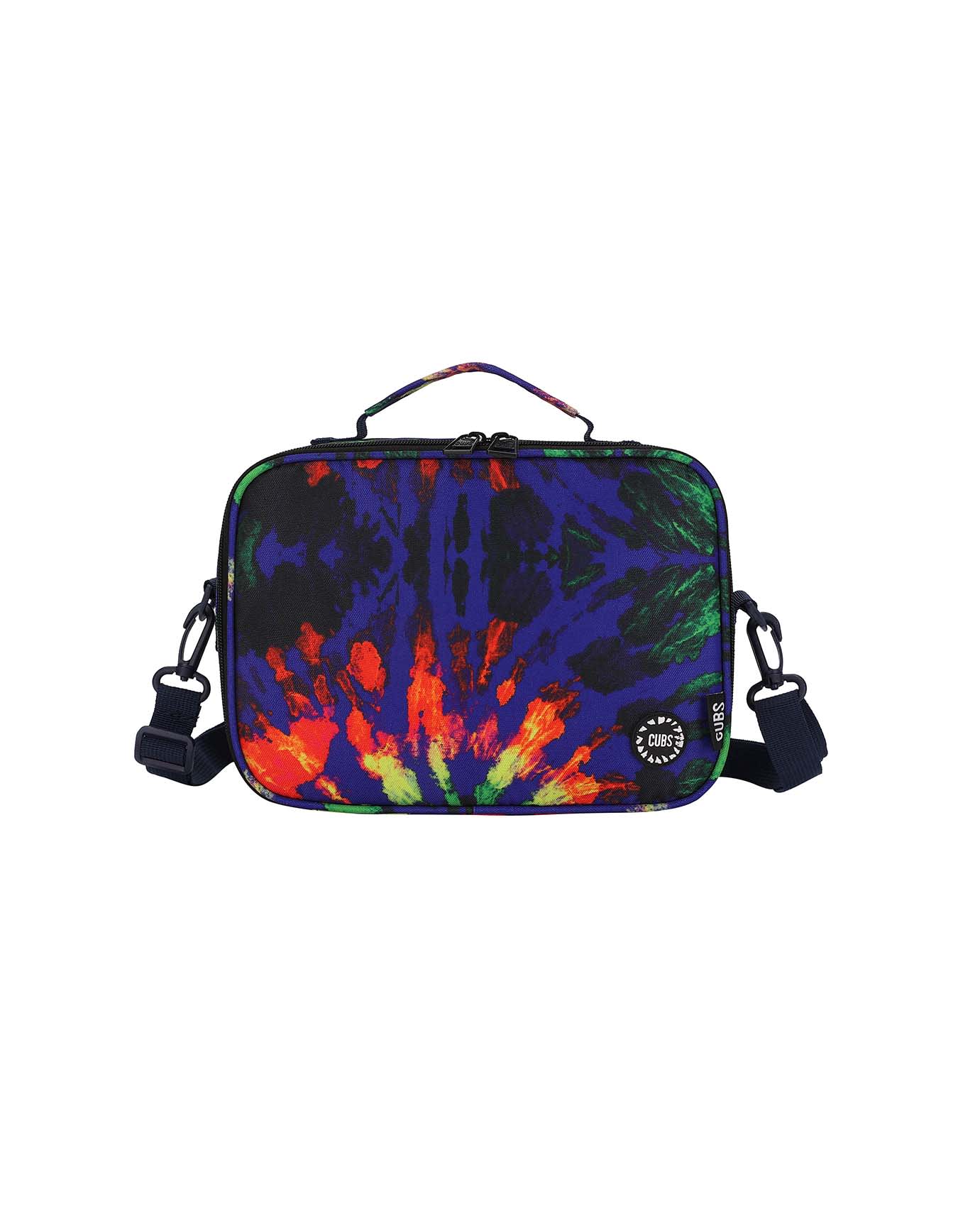 Cubs Red/Black Tie Dye Classic Lunch Bag With Shoulder Strap