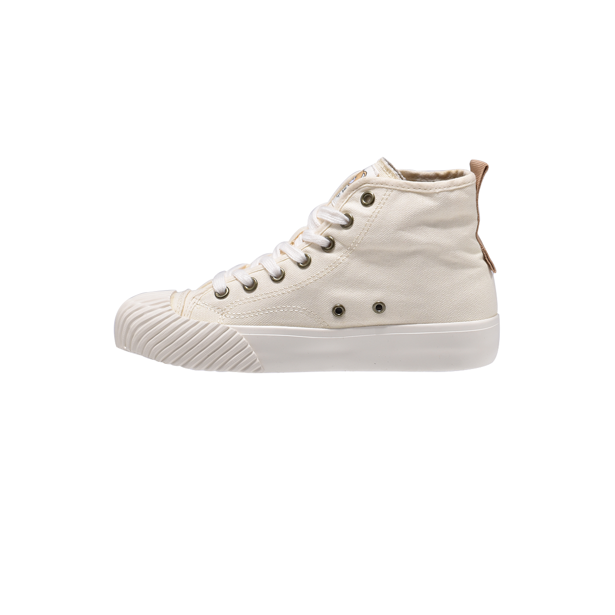 TTWN Bear High-Top Off-White Canvas Side Bear Head Biscuit Shoes