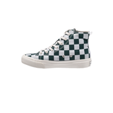 TTWN Bear High-Top Green Checkered Canvas Shoes