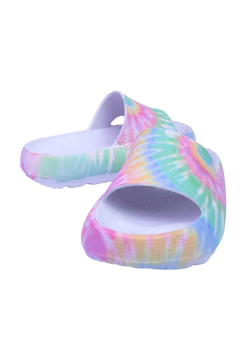 Cubs White Tie-Dye Eva Virgo Girls/Women Slide