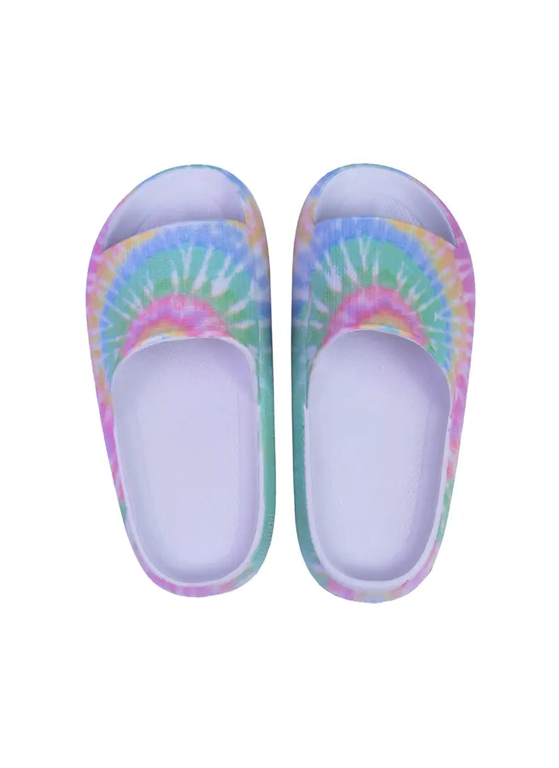 Cubs White Tie-Dye Eva Virgo Girls/Women Slide