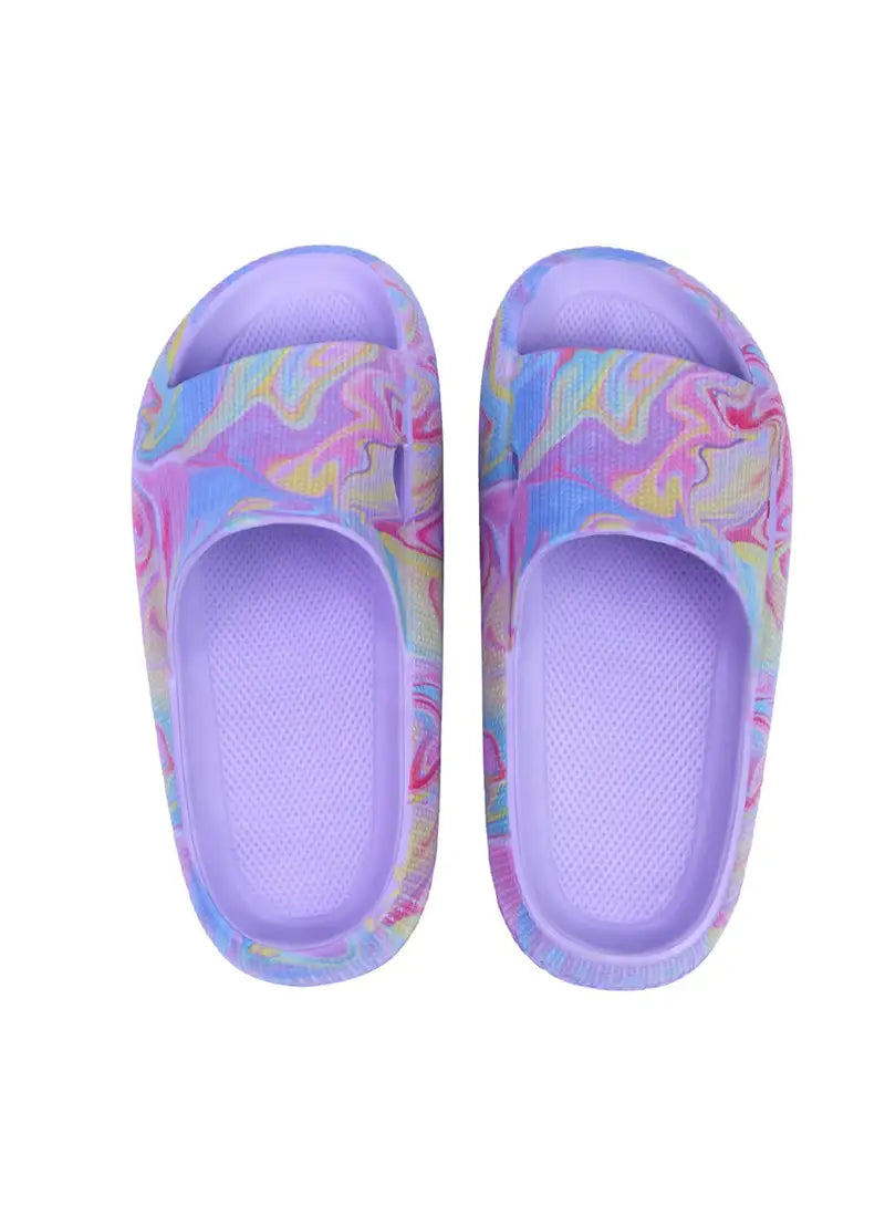 Cubs Lilac Psychedelic Eva Virgo Girls/Women Slide