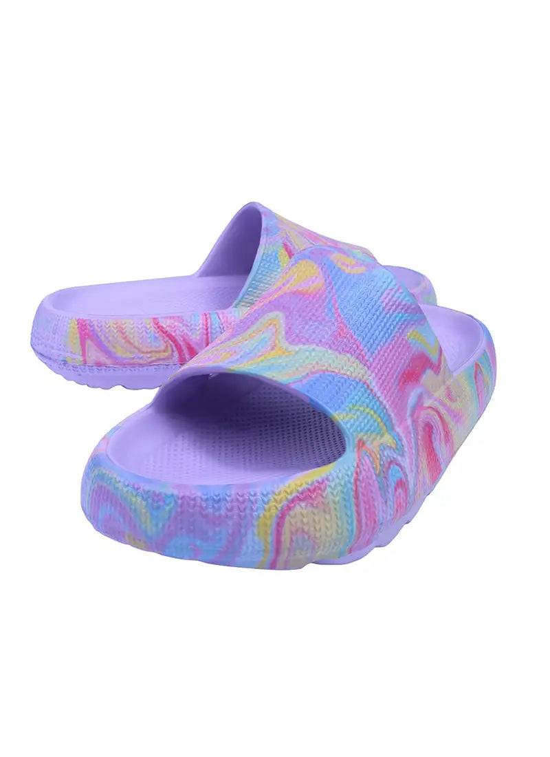 Cubs Lilac Psychedelic Eva Virgo Girls/Women Slide