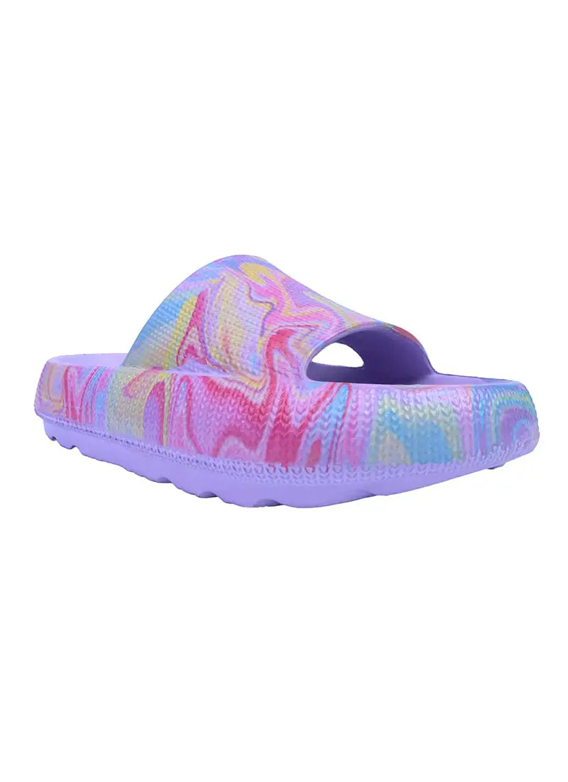 Cubs Lilac Psychedelic Eva Virgo Girls/Women Slide