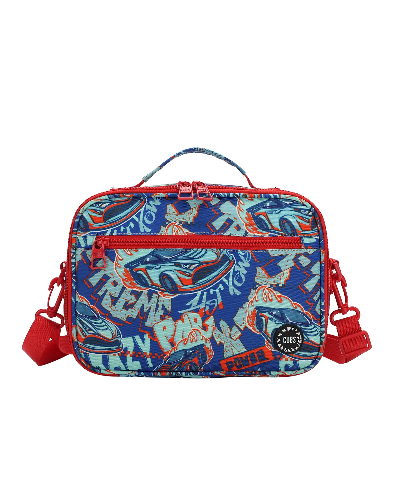 Cubs Car Flames cross body lunch bag