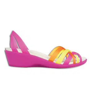 Crocs Huarache Mini Wedge Women Fuchsia/Grapefruit