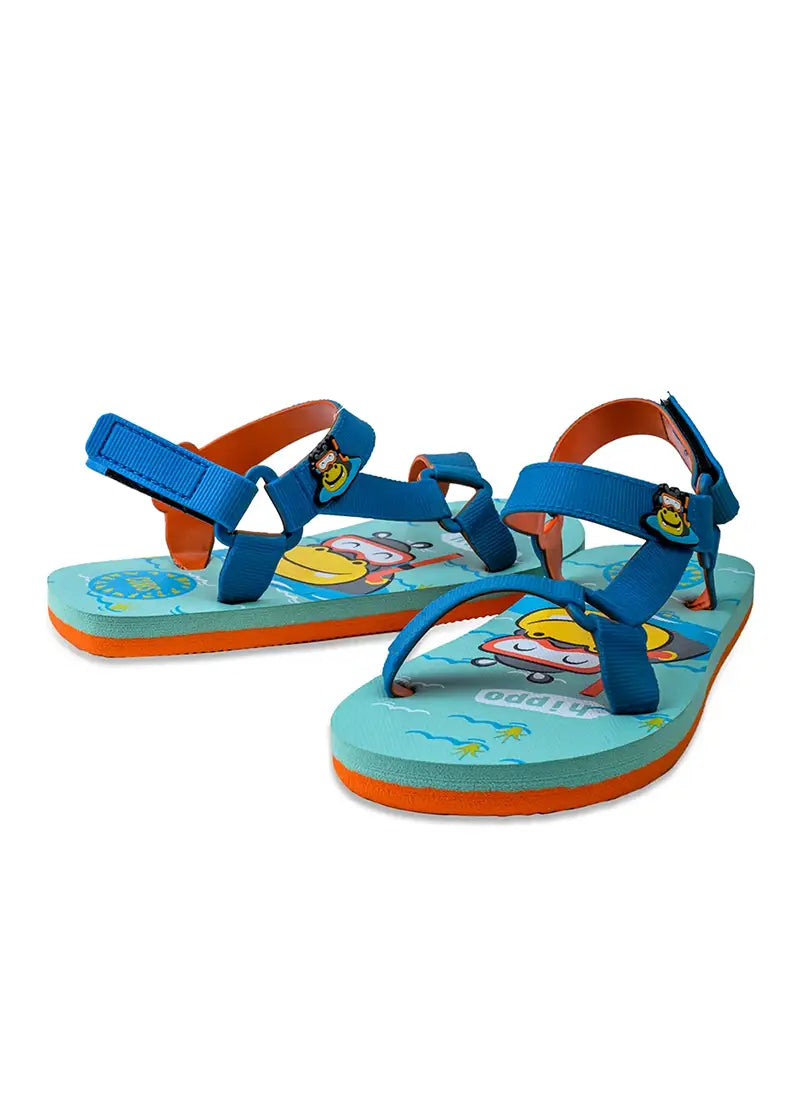 Cubs Boys’ sandal with a cute diving hippo print
