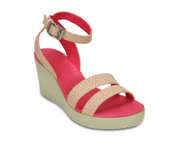 Crocs Leigh Graphic Wedge Melon Stucco