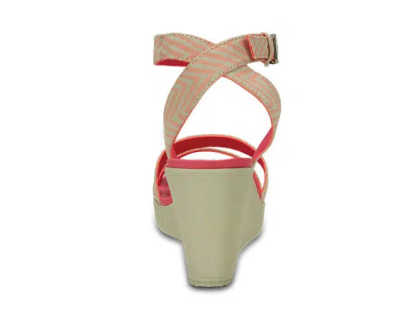 Crocs Leigh Graphic Wedge Melon Stucco