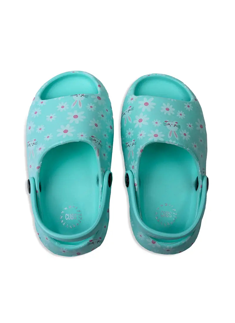Cubs Open Toe Turquoise Bunny