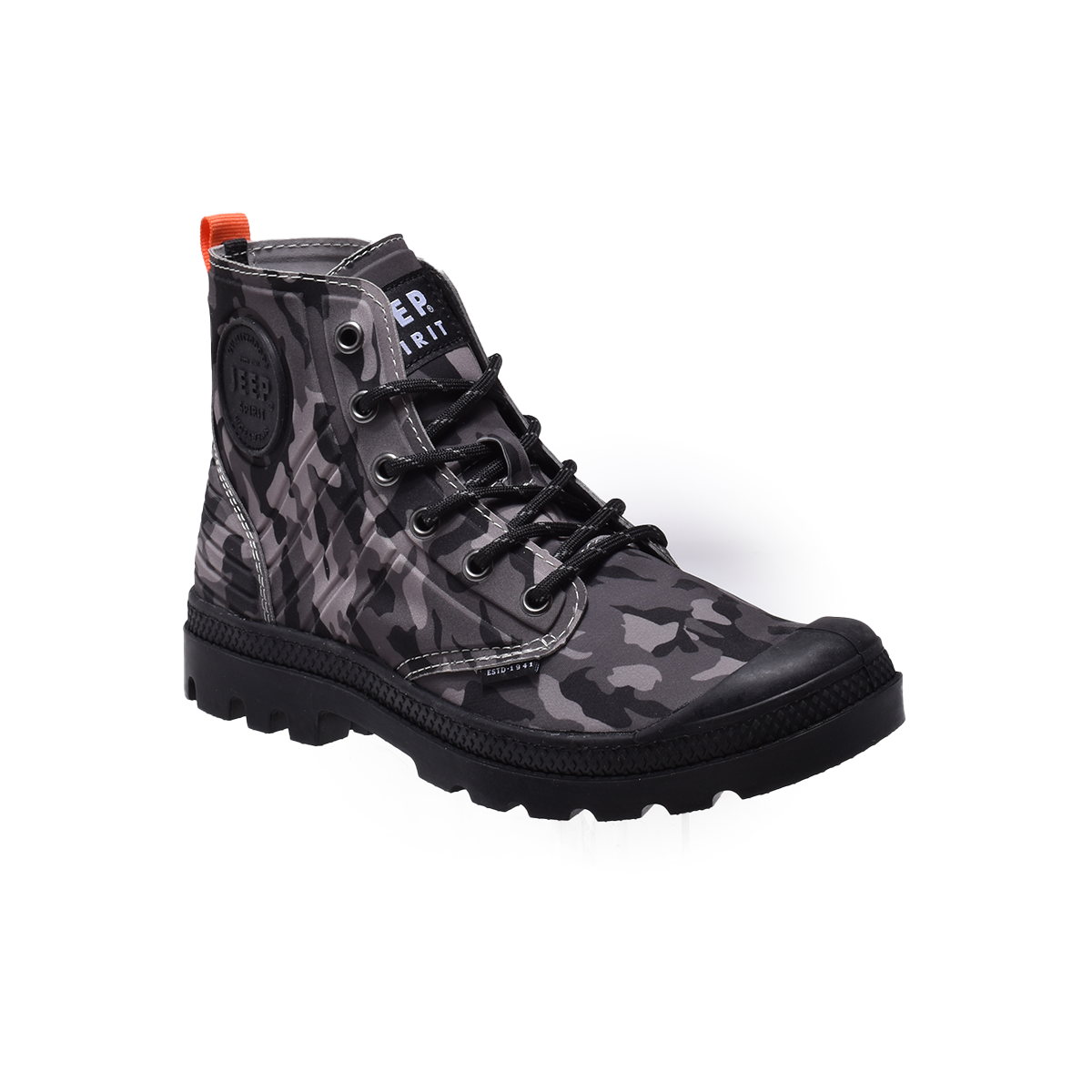 Jeep Spirit High Top Combat Canvas Sneaker-5938114213-Camo