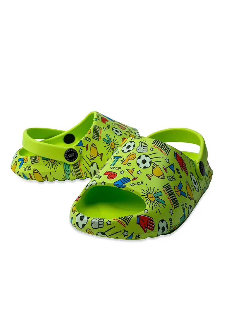 Cubs Open Toe Neon Green Football