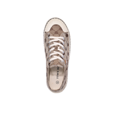 TTWN Bear Low-Top Coffee Jacquard Canvas Big-Eared Bear Pattern Shoes