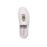 TTWN Bear Slip-On White Canvas Top Bear Head Shoes
