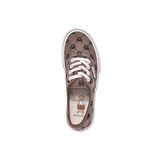 TTWN Bear Low-Top Dark Coffee Big-Eared Bear Pattern Shoes