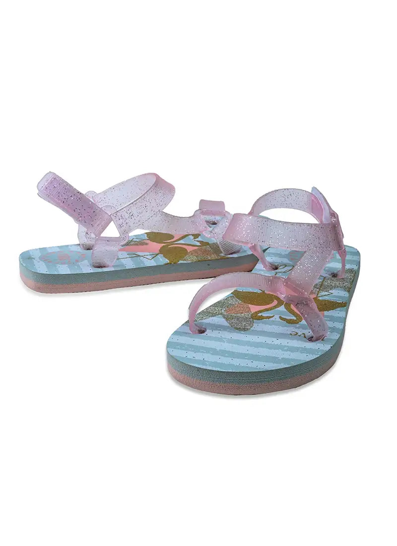 Cubs Sling Sandal Big Girl Golden Flamingo