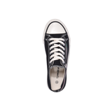 TTWN Bear Low-Top Black Canvas Big-Eared Bear Pattern Shoes