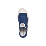 TTWN Bear Low-Top Dark Blue Canvas Side Bear Head Biscuit Shoes