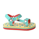 Cubs Youth boys’ sandal with a surfing croc print