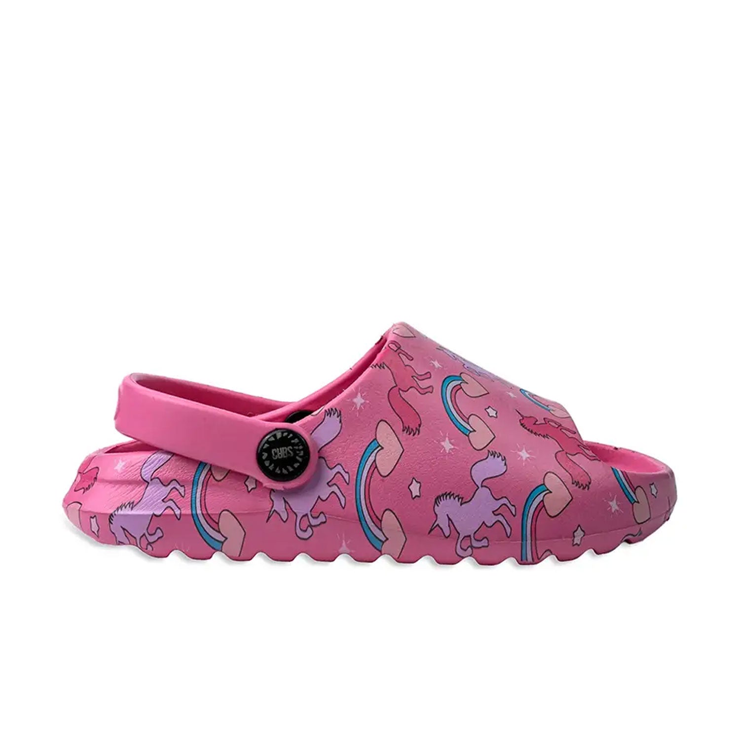 Cubs Open Toe Pink Unicorn & Rainbows