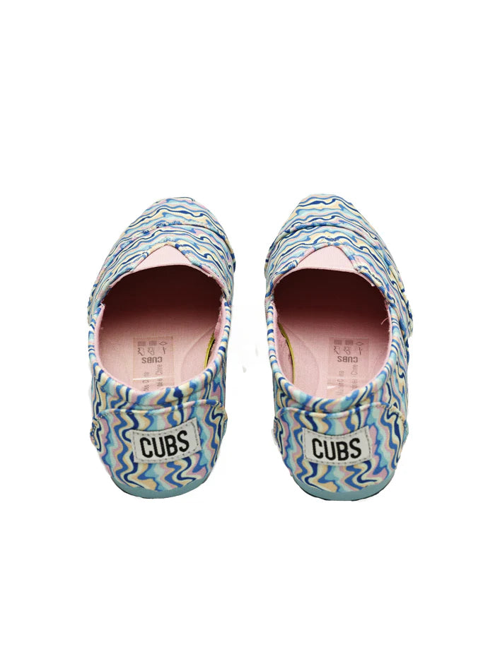 Cubs Blue & Pink Waves Slip-on Espadrilles Kids