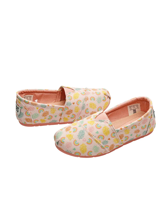 Cubs Pastil Pink Rainbows Slip-on Espadrilles Kids