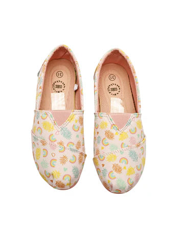 Cubs Pastil Pink Rainbows Slip-on Espadrilles Kids