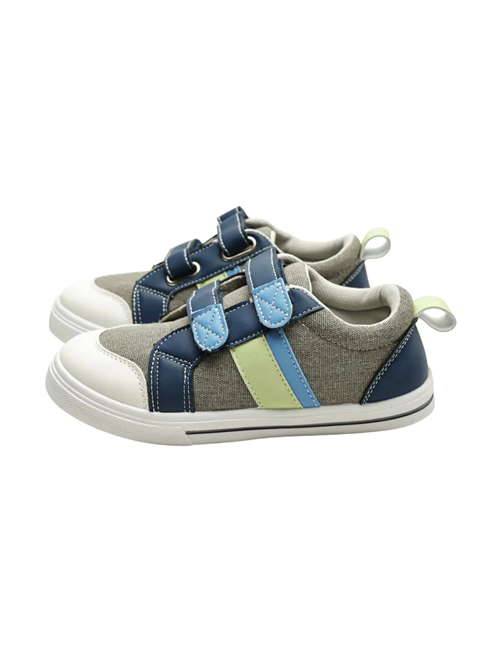 Cubs Blue & Green Jeans Double Strap Sneaker Kids