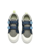 Cubs Blue & Green Jeans Double Strap Sneaker Kids
