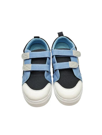 Cubs Navy & Baby Blue Jeans Double Strap Sneaker Kids