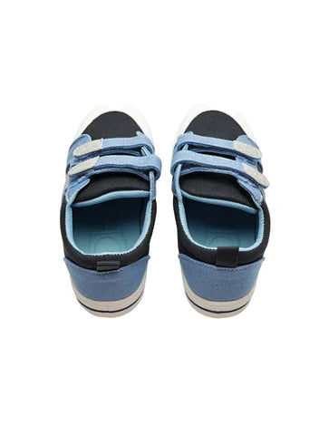 Cubs Navy & Baby Blue Jeans Double Strap Sneaker Kids
