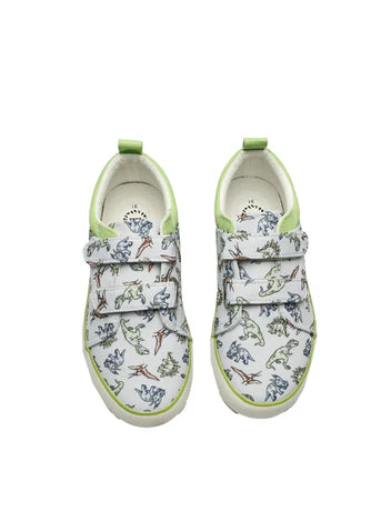 Cubs Grey Dinos Double Strap Sneaker Kids
