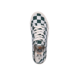 TTWN Bear Low-Top Green Checkered Canvas Shoes