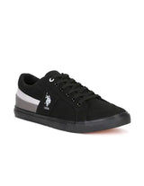 US Polo Men Contrast Stripe Canvas Clarkin Sneakers Black