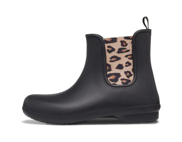 Crocs Freesail Chelsea Boot Women Leopard Black