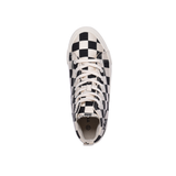 TTWN Bear High-Top Black & White Checkered Canvas Shoes