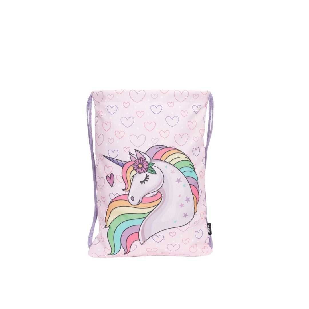 Cubs Unicorn Hearts String Bag