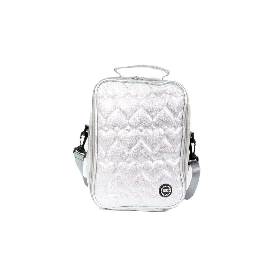 Cubs Shiny Silver High School Lunch Bag