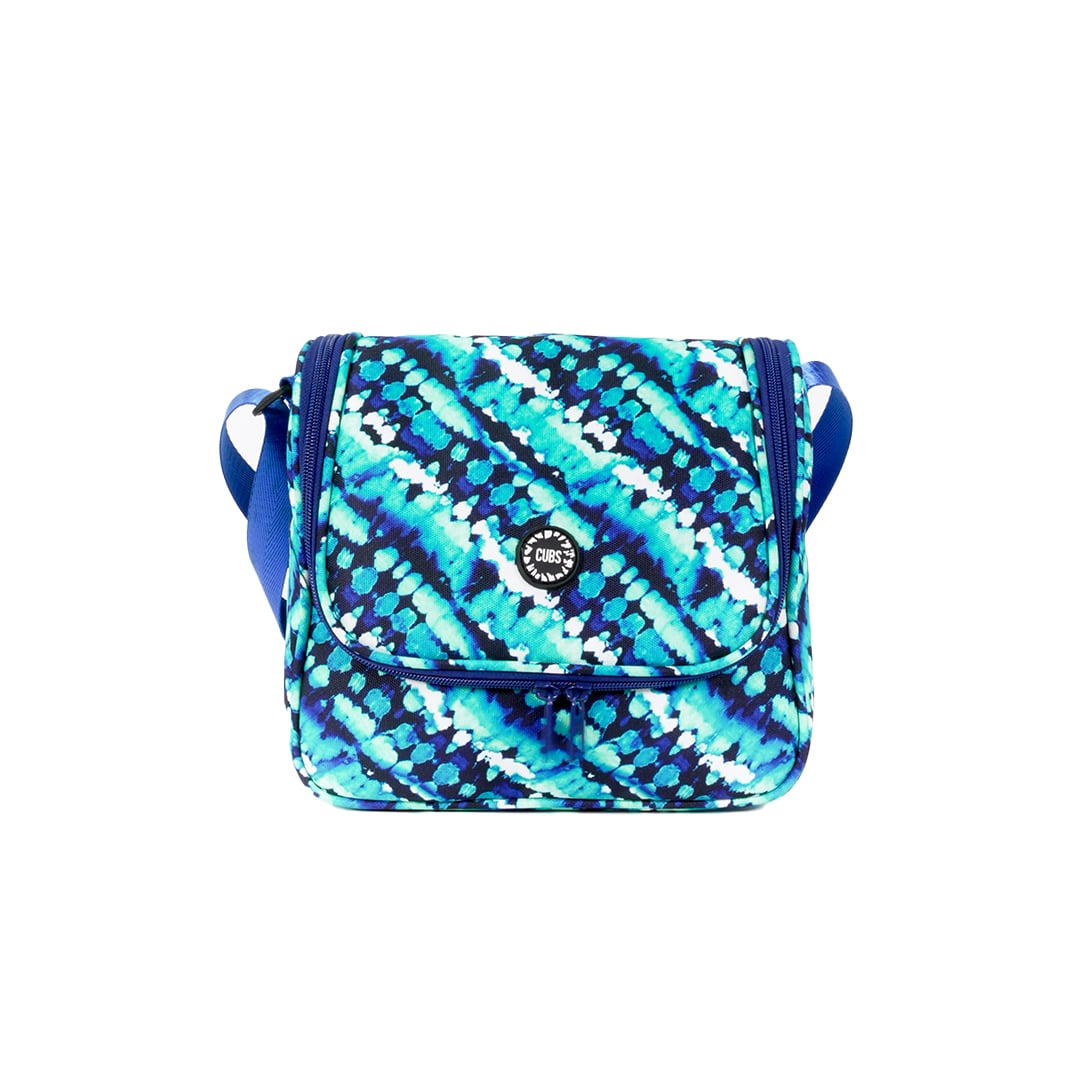 Cubs Water Color Turquoise Tie Dye Cross Body Lunch Bag