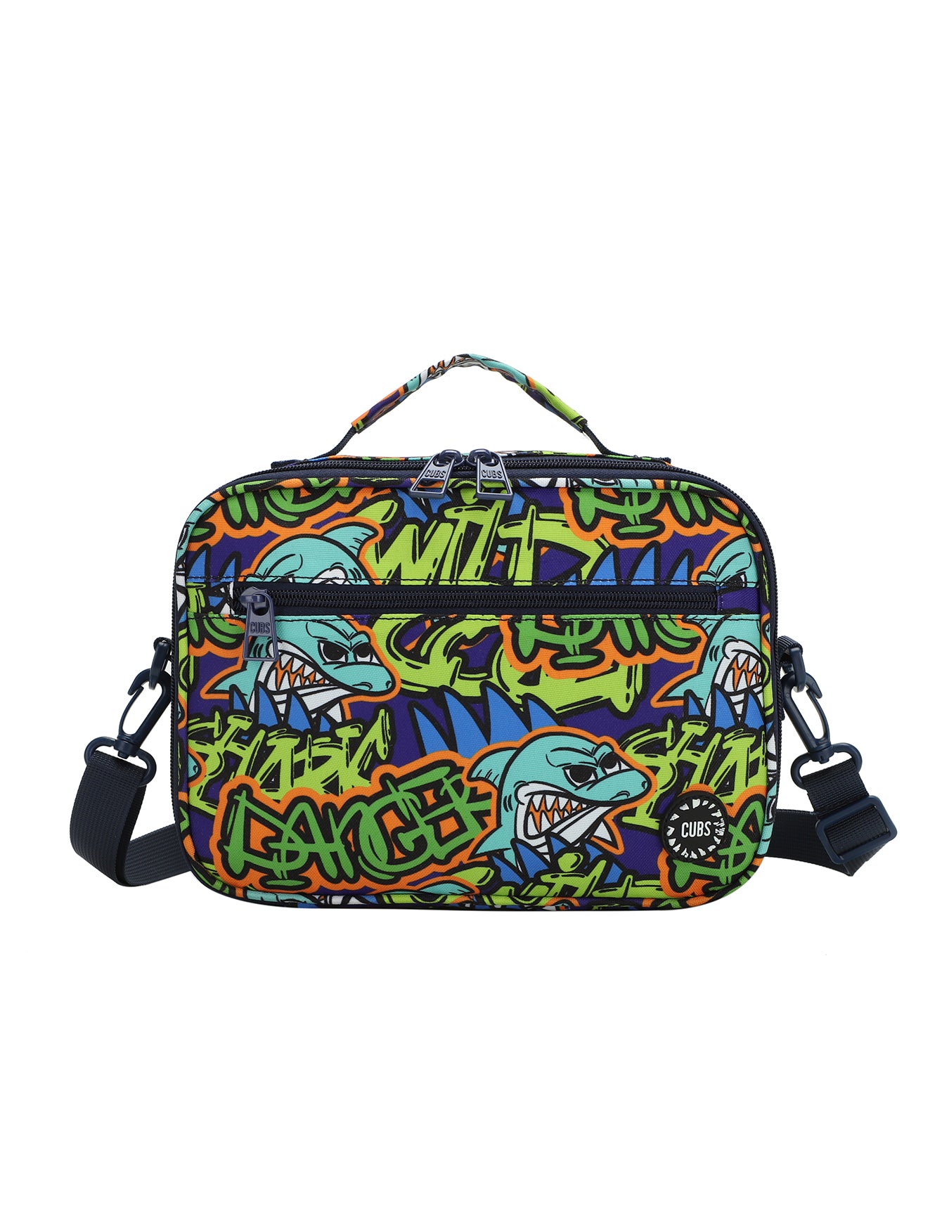 Cubs Shark Dance cross body lunch bag