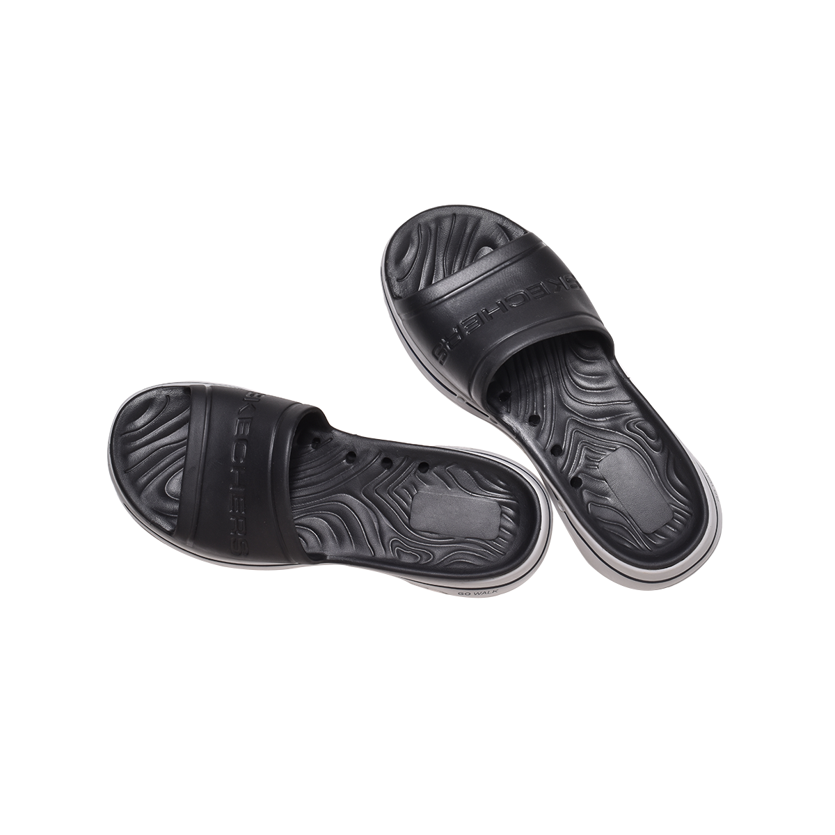 Skechers Foamies Go Walk Cruisen Slide 243021 -Black Gray Black OK