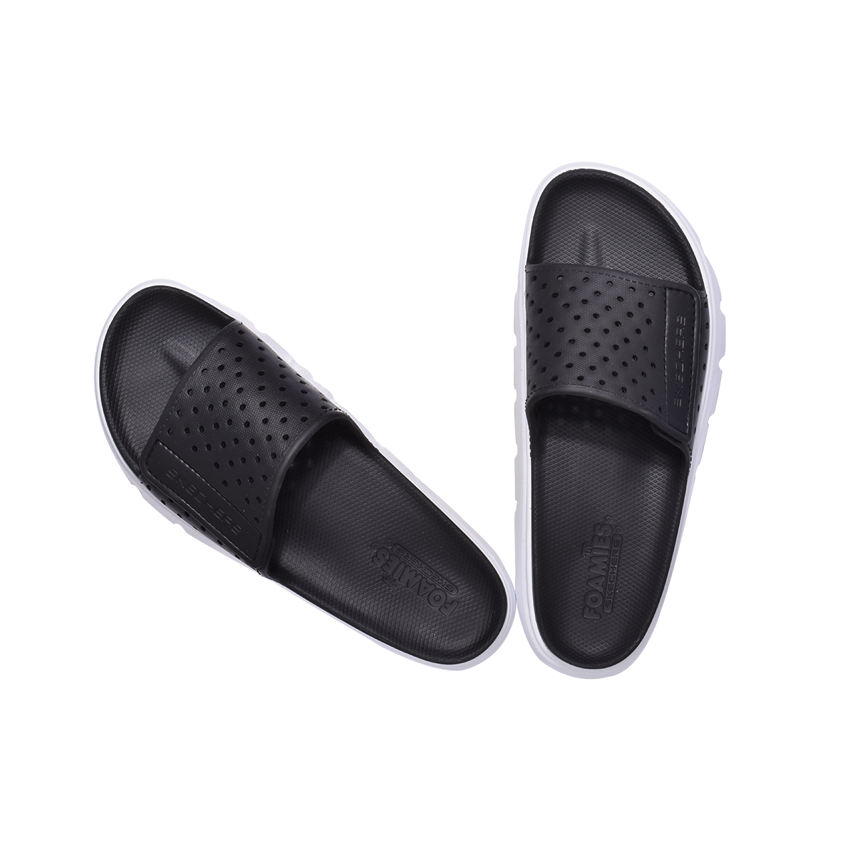 Skechers Foamies Top Level Peachy Vibe Slide-111451-Black