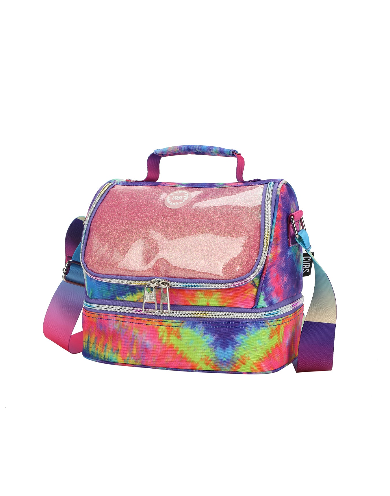 Cubs Blue and Purple tie dye High School Lunch Bag