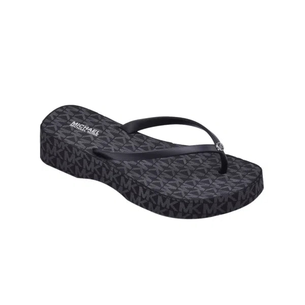 Michael Kors Lilo Wedge Flip Flop Women Black/Black